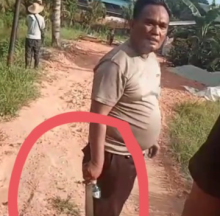 Kapolsek Galang Jelaskan Guna Parang yang Ditenteng Anggotanya di Rempang