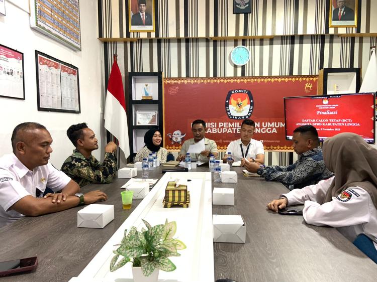 KPU Lingga Tetapkan 279 Bacaleg DPRD dalam DCT Pemilu 2024