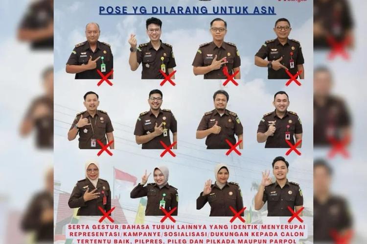 Sepuluh Pose ini Dilarang Diperagakan oleh ASN Selama Pemilu 2024