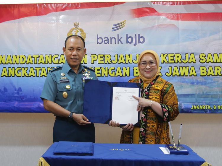 Perkuat Sinergitas, bank bjb Tandatangani PKS Dengan TNI AL