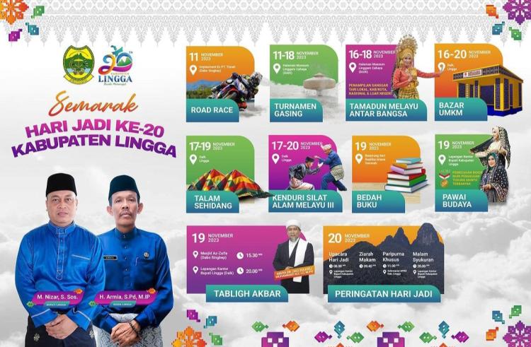 Ragam Acara Semarak Hari Jadi Ke-20 Kabupaten Lingga: dari Kegiatan Budaya, Edukasi hingga Hiburan