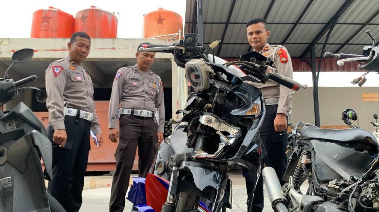 Satlantas Karimun Selidiki Kecelakaan yang Tewaskan Dua Pengendara PCX dan Beat di Meral