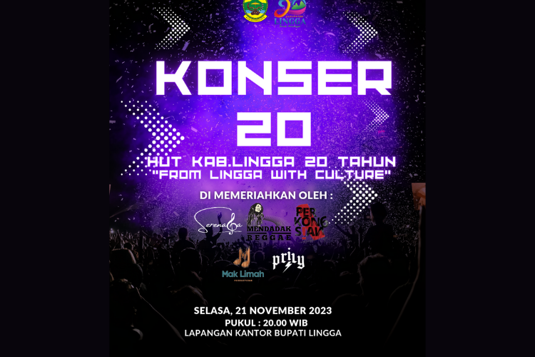 Semarak Dua Dekade, Konser 20 From Lingga With Culture Siap Hibur Masyarakat Lingga