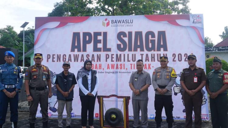 Bawaslu Lingga Gelar Apel Siaga Jelang Pemilu 2024, Bupati Nizar Serukan Persatuan