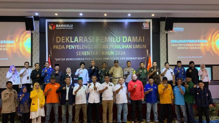 Bawaslu Karimun Deklarasi Pemilu Damai 2024