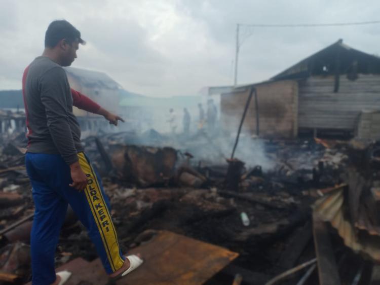 Polres Lingga Identifikasi Penyebab Kebakaran 5 Rumah di Batu Belubang, Kerugian Capai Miliaran Rupiah