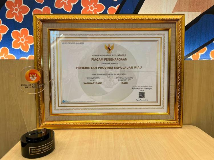  Pemprov Kepri Dapat Dua Penghargaan Sekaligus di Anugerah Meritokrasi 2023