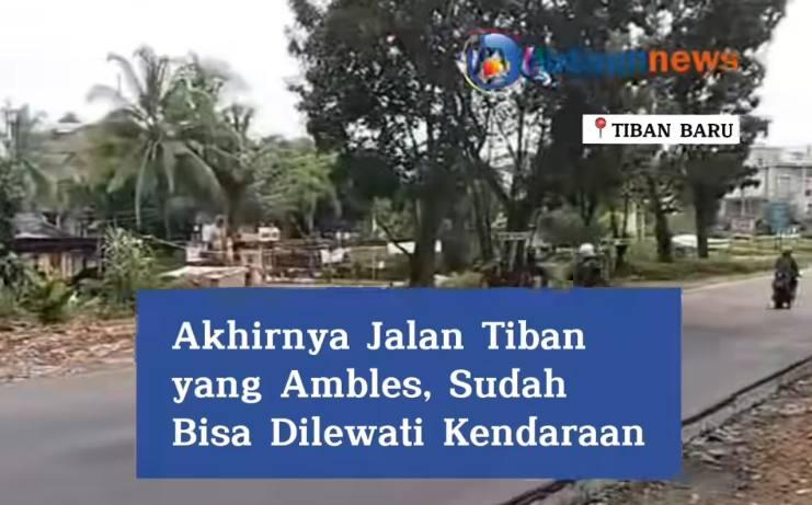 Akhirnya Jalan Raya di Tiban Baru Batam Sudah Bisa Dilewati Setelah Perbaikan