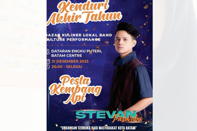 Kenduri Akhir Tahun Memeriahkan Malam Tahun Baru 2024 di Batam, Ada Artis Ibu Kota dan Pesta Kembang Api