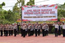 Kapolres dan Bupati Bintan Pimpin Apel Gelar Pasukan Operasi Lilin Seligi 2023