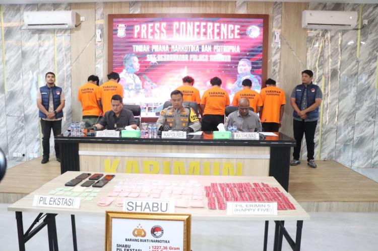 Polres Berhasil Selamatkan Wilayahnya dari Ancaman Narkotika, 6 Tersangka Dibekuk!