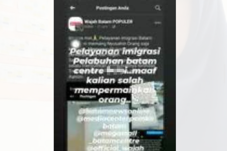 Tak Diizinkan Imigrasi Masuk ke Malaysia, Seorang Pria di Batam Ngamuk di Medsos