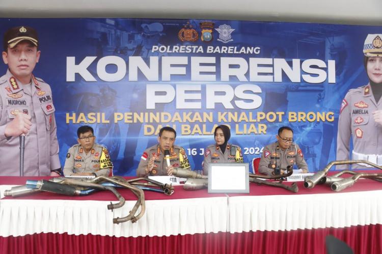 Upaya Polresta Cegah Balap Liar: Sita Knalpot Brong dan Gelar Penindakan
