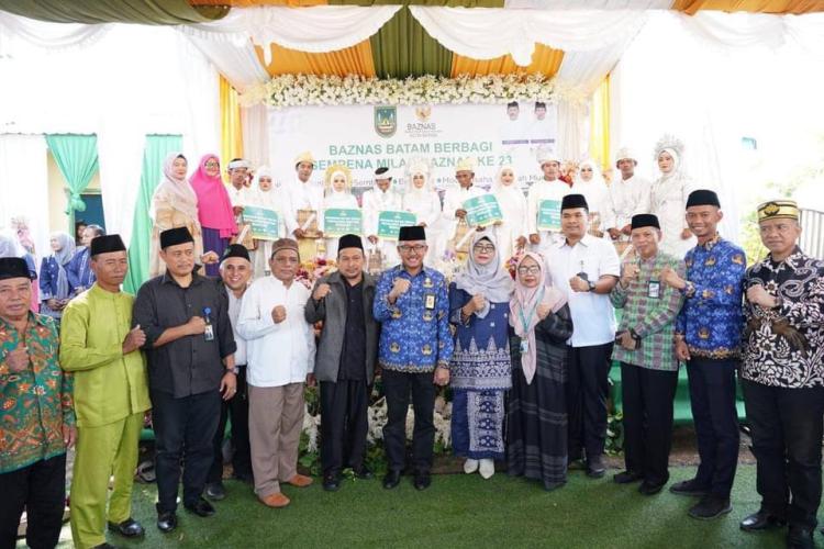 Baznas Batam Gelar Nikah Massal Suku Laut dan Bantuan Nafkah untuk Muallaf di Milad ke-23