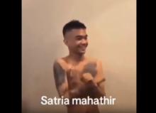 Seleb TikTok "Cogil" Satria Mahathir Berjoget Setelah Ditangkap, Viral