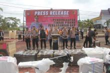 Polres Bengkalis Amankan Barang Ilegal Senilai Rp5 Miliar dari Batam Lewat Kapal Roro