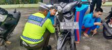 Belasan Knalpot Racing Milik Siswa SMAN 1 Bintan Utara Disita Polisi