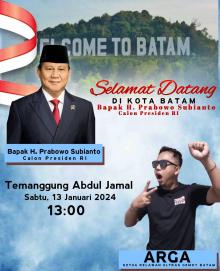 Prabowo Subianto Bakal Hadiri Silaturahmi Akbar di Batam, Relawan Antusias