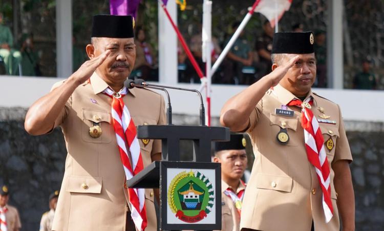 Sekdaprov Kepri Jadi Irup Upacara Perkemahan Pramuka Saka Wira Kartika 