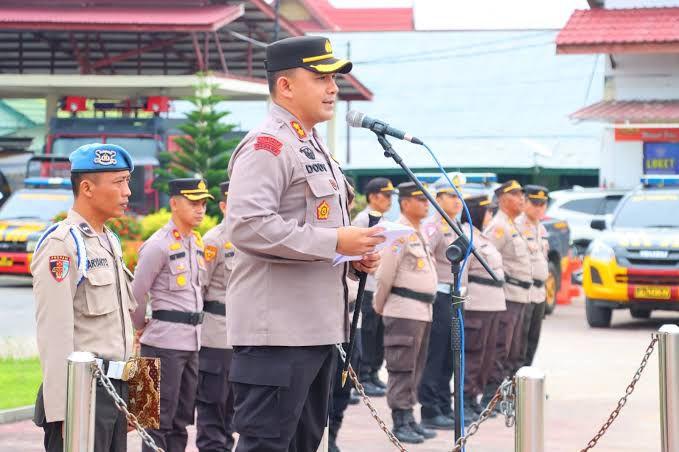 Polres Inhu Siaga Antisipasi Serangan Fajar Jelang Pemungutan Suara 14 Februari