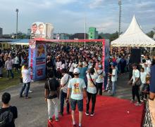 Euforia Jalan Santai Relasi Gemoy 02 Lingga di Dabo Singkep, Optimis Hantarkan Prabowo-Gibran Menang Pilpres