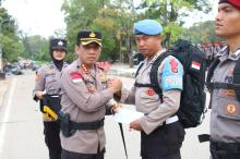 Polresta Barelang Gelar Apel Pergeseran Pasukan Pengamanan TPS Pemilu 2024