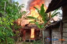 Satu Unit Rumah Warga Panggak Darat di Lingga Ludes Terbakar