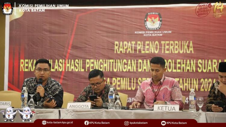 Hasil Rekapitulasi Penghitungan Suara DPRD Kepri: Dapil 4,5 dan 6 Kota Batam 