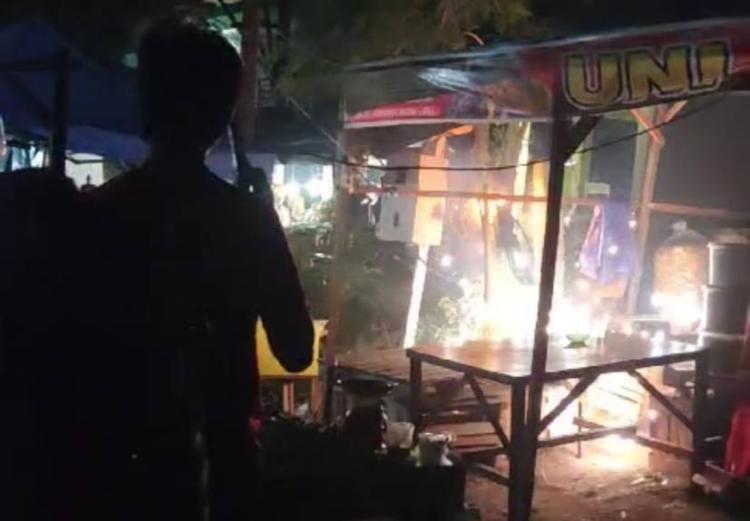 Gardu Listrik Meledak Hebohkan Bazar Ramadan Puan Maimun di Karimun