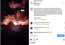 Hampir Tiga Jam, Kebakaran Hebat di Pabrik Plastik PT Makmur Jaya Plastindo Belum Berhasil Dipadamkan