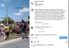 Kecelakaan Tragis di Telaga Punggur, Batam: Sepeda Motor Tabrak Truk, Pengemudi Luka Parah