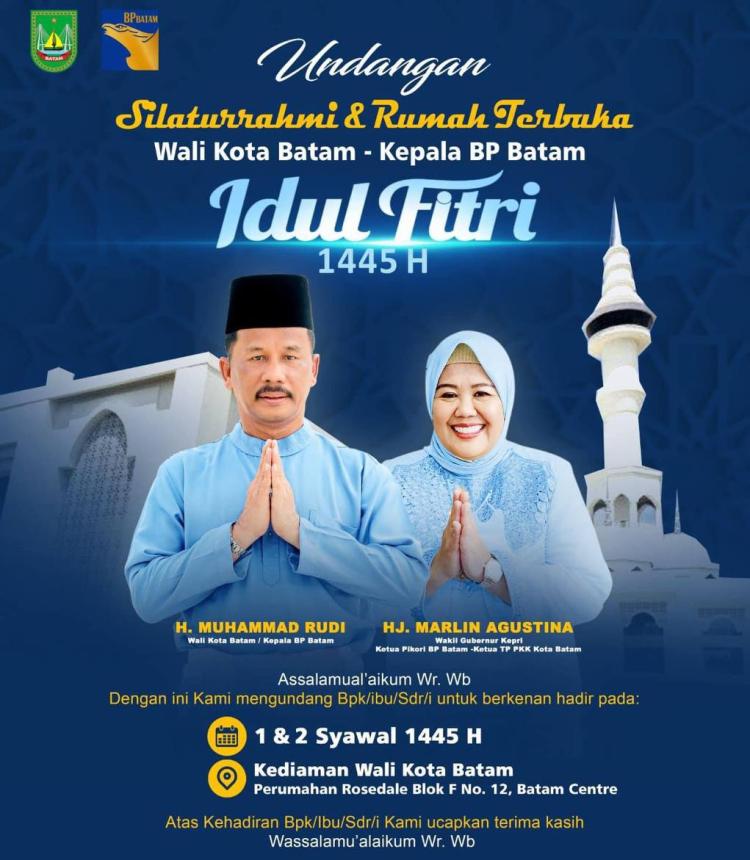 Wali Kota Batam Gelar Halalbihalal Meriahkan Idul Fitri 1445 Hijriah, Jemput Warga ke Rumahnya 1-2 Syawal
