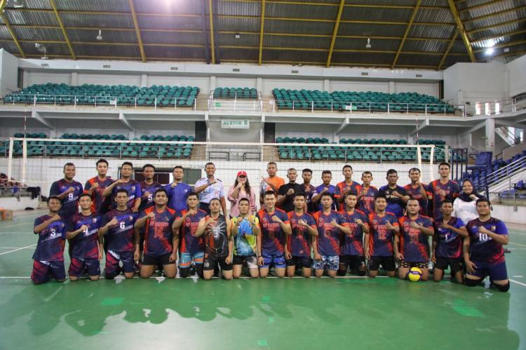 Tim Bola Voli Putra BP Batam Gelar Laga Persahabatan Vs Lanud Hang Nadim