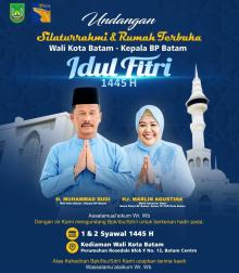 Wali Kota Batam Gelar Halalbihalal Meriahkan Idul Fitri 1445 Hijriah, Jemput Warga ke Rumahnya 1-2 Syawal