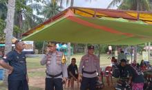 Polisi Tingkatkan Pengamanan di Pantai Tanjung Pinggir, Kota Batam Selama Libur Lebaran