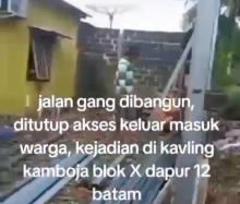 Akses Menuju Rumah Ditutup Bangunan, Warga Sagulung Minta Bantuan Camat dan Wako Batam