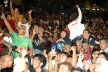 Kemeriahan Nobar Timnas Indonesia U-23 vs Uzbekistan di Sekretariat KONI Batam