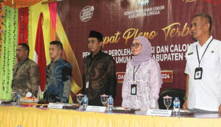 KPU Lingga Tetapkan 25 Calon Terpilih Anggota DPRD Lingga Hasil Pemilu 2024