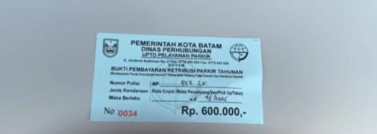 Sudah Berlangganan, Anggota DPRD Batam Tetap Dipaksa Jukir Bayar Uang Parkir