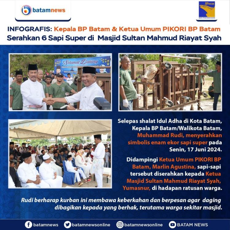 INFOGRAFIS: Kepala BP Batam dan Ketua Umum PIKORI BP Batam Serahkan 6 Sapi Super