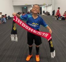 Bocah Asal Batam Ray Pramoedya Alatalo Terpilih Jadi Pendamping Timnas di Laga Vs Filipina