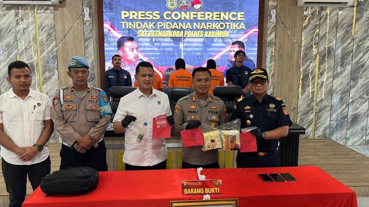 Polres Karimun Gagalkan Penyelundupan Sabu dari Malaysia Tujuan Jambi