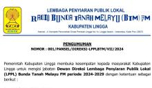 Lowongan Kerja Dewan Direksi LPPL Bunda Tanah Melayu FM di Lingga, Buruan Daftar!