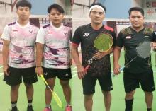 Final Turnamen Dabo Master 2024: Pebulutangkis Muda Panggak Darat Habib/Ari vs Atlet Senior Ati/Joni