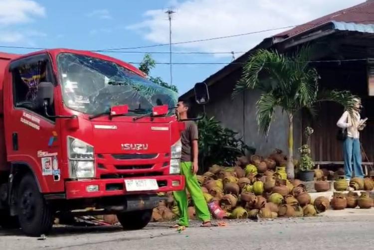 Truk Pengangkut Tabung Gas di Karimun Kecelakaan, Tidak Ada Korban Jiwa