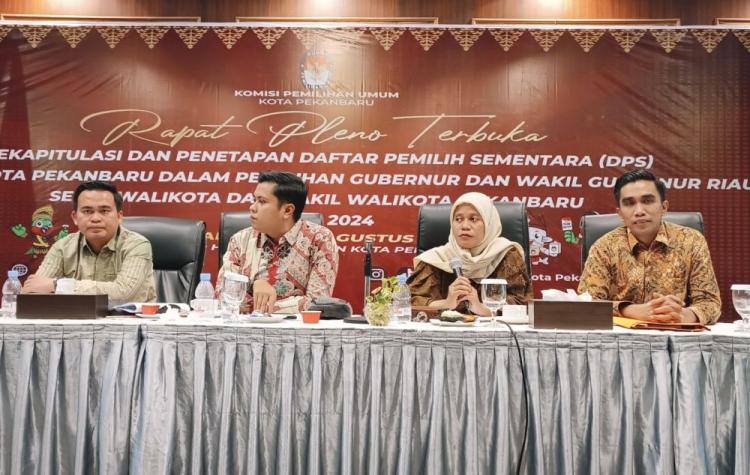 KPU Pekanbaru Tetapkan 789.236 Pemilih Sementara untuk Pilkada Serentak 2024