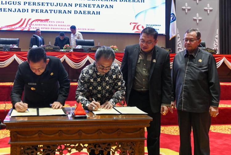 DPRD Kepri Sahkan Perda Penanggulangan Bencana dan APBD-P 2024