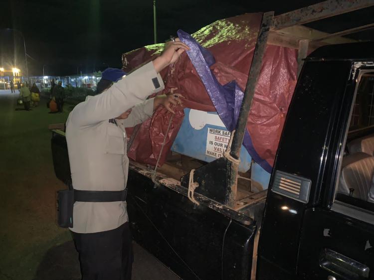 Cegah Peredaran Barang Ilegal, Polres Lingga Perketat Pengawasan di Pelabuhan Jagoh