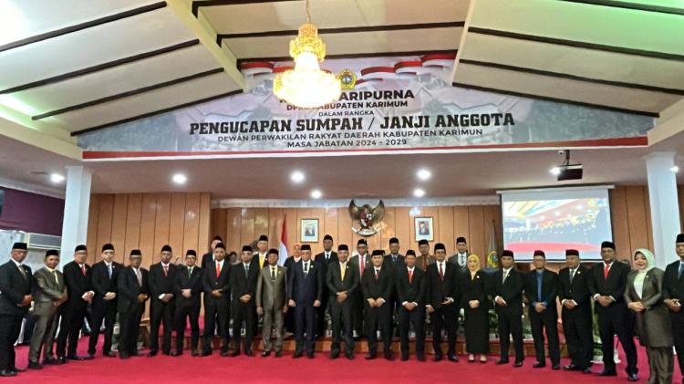 DPRD Karimun Periode 2024-2029 Resmi Dilantik, Berikut Detail Acaranya