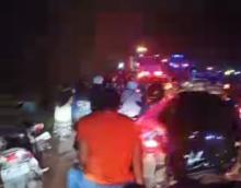 Kecelakaan Lalu Lintas di Punggur, Truk Bermuatan Pasir Tabrak Truk Trailer Pengangkut Excavator